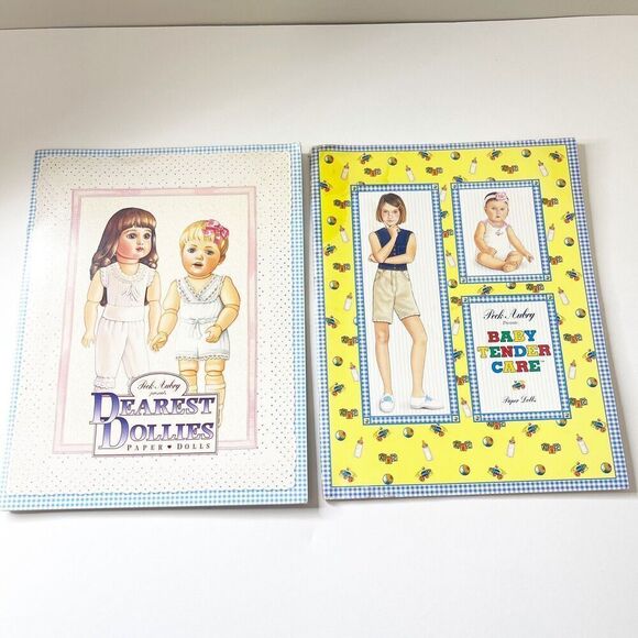 Lot of 2 Peck Aubry Paper Dolls Books Unpunched Dearest Dollies Baby Tender Care - Picture 3 of 16